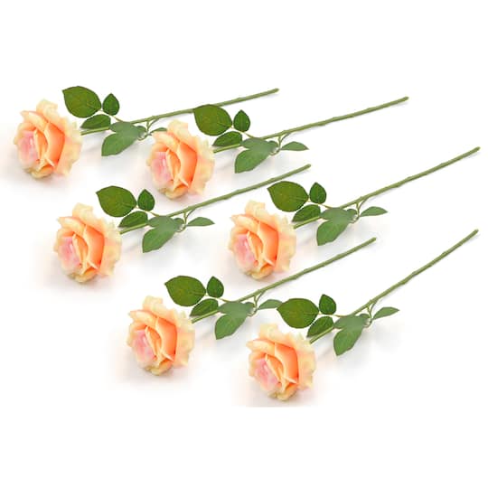 Michaels, DII® Yellow Flower Open Rose Set, 6ct. – Category: Floral Stems